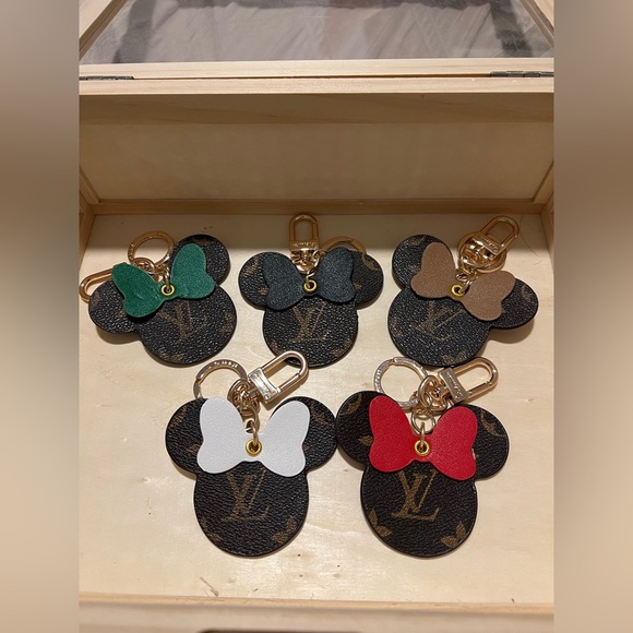 Mickey Keychain Louis Vuitton Authentic Repurposed, Louis Vuitton